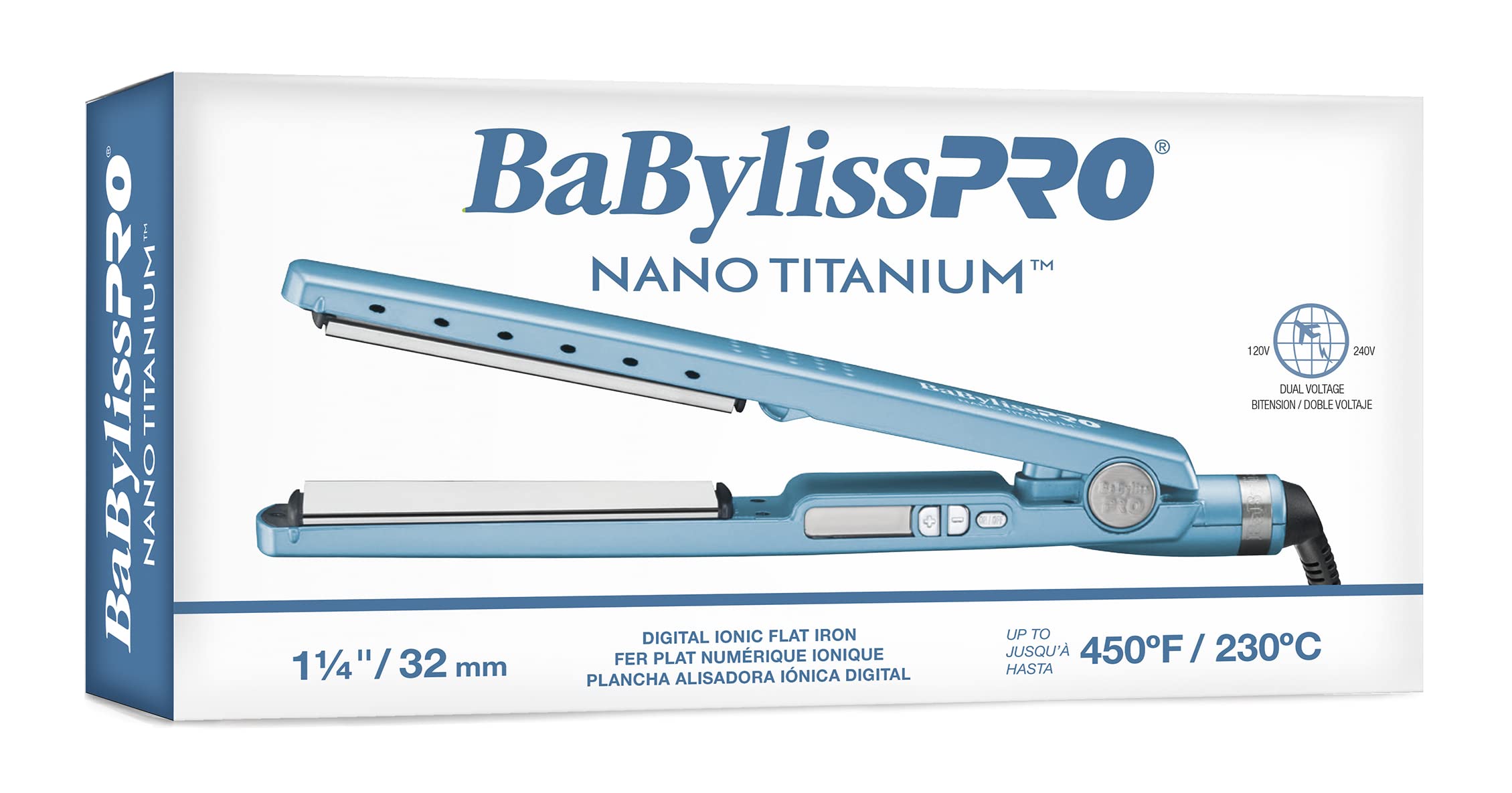 BaBylissPRO Nano Ultra-Thin Titanium-Plated Straightening Iron