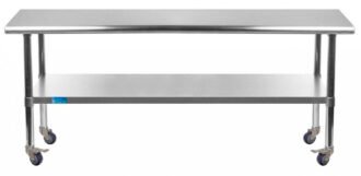 Stainless steel work table: extremely durable metal equipment