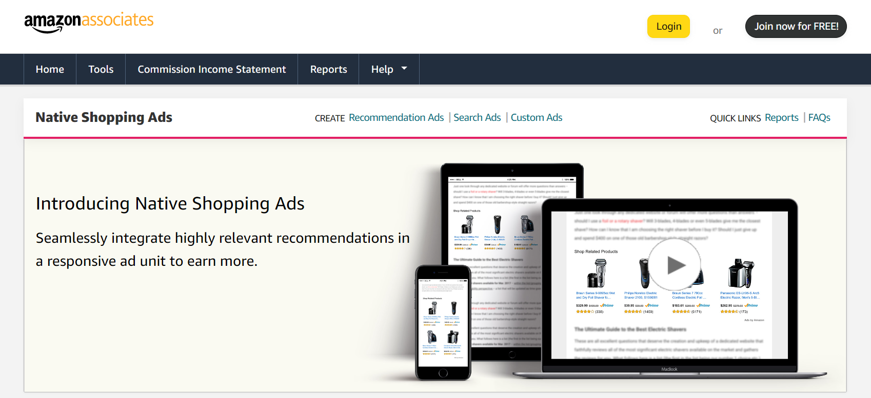 Amazon Native Shopping Ads Services