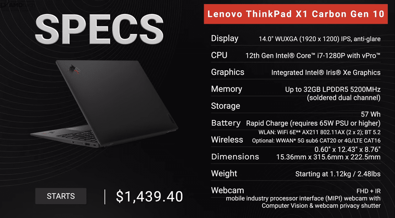 Lenovo ThinkPad X1 Carbon Gen 10--