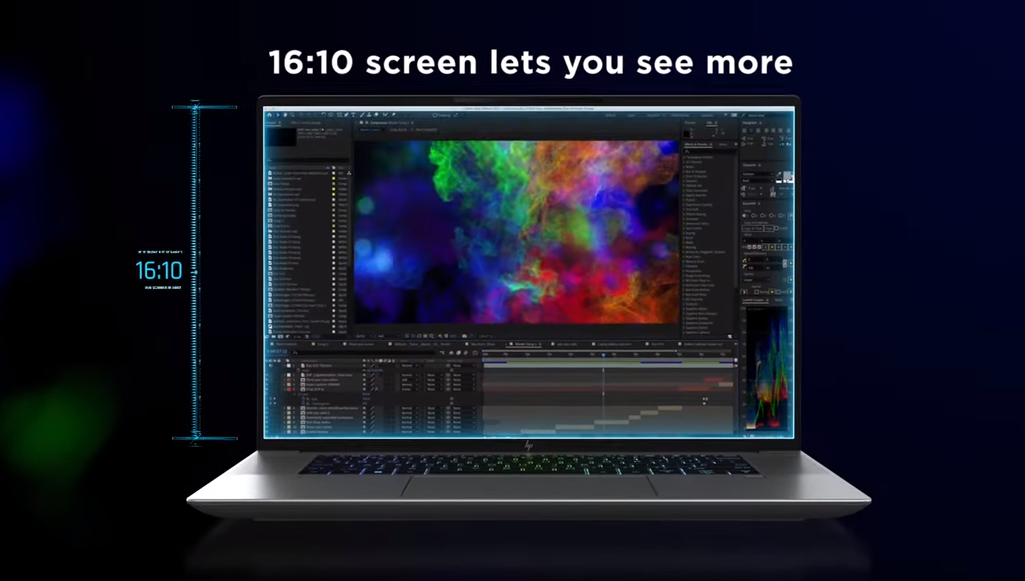 How big is the screen on the HP ZBook Studio G9?