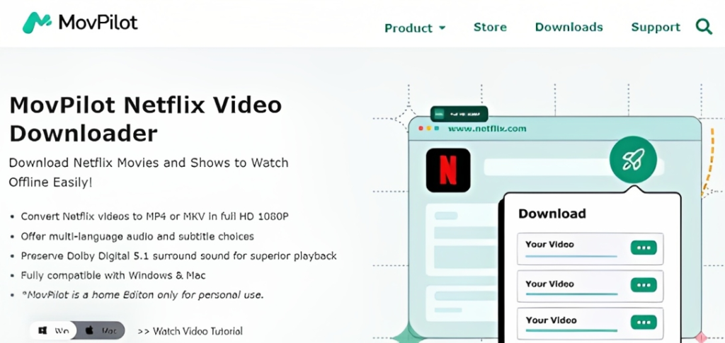 MovPilot Netflix Video Downloader