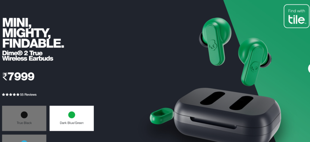 The Skullcandy Dime 2 Wireless Earbuds