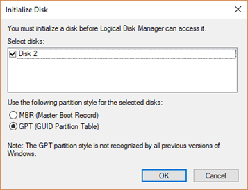 How to Initialize Disk