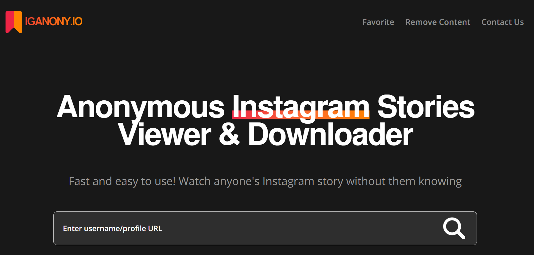 IGANONY: Instragram Story Viewer and Downloader