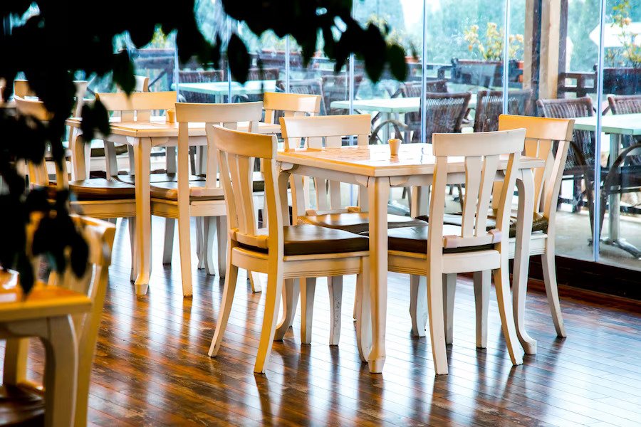 Natural Plywood Prouve Restaurant Chairs