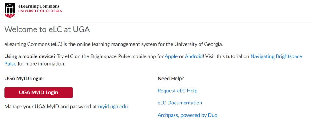 ELC UGA: How To Log In & How To Use?
