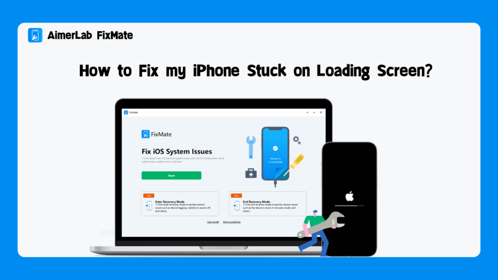 How to Fix iPhone Stuck on Loading Screen with AimerLab FixMate?