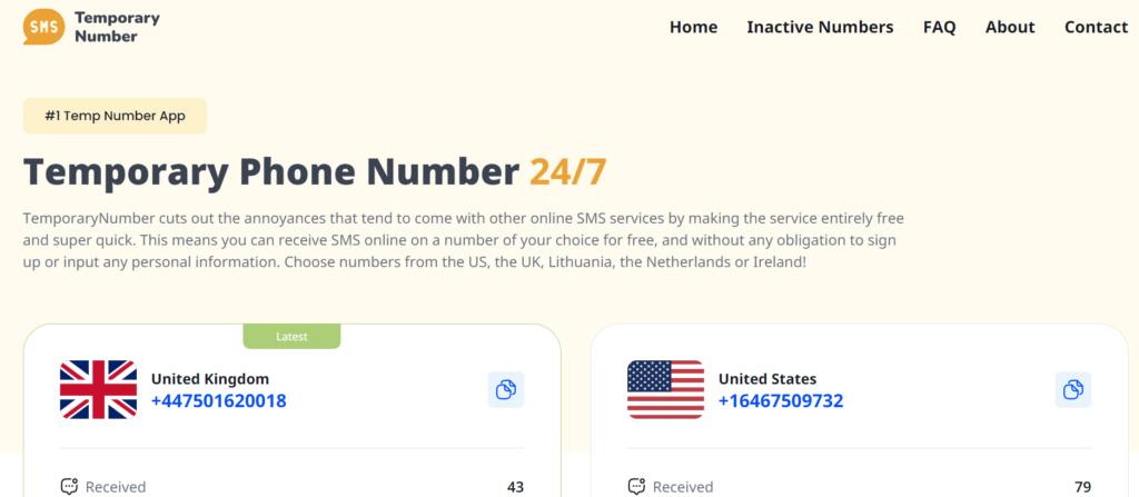 Phone Number Online For Free