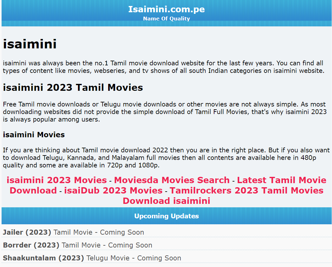 Isaimini 2023 – How To Download Movies?
