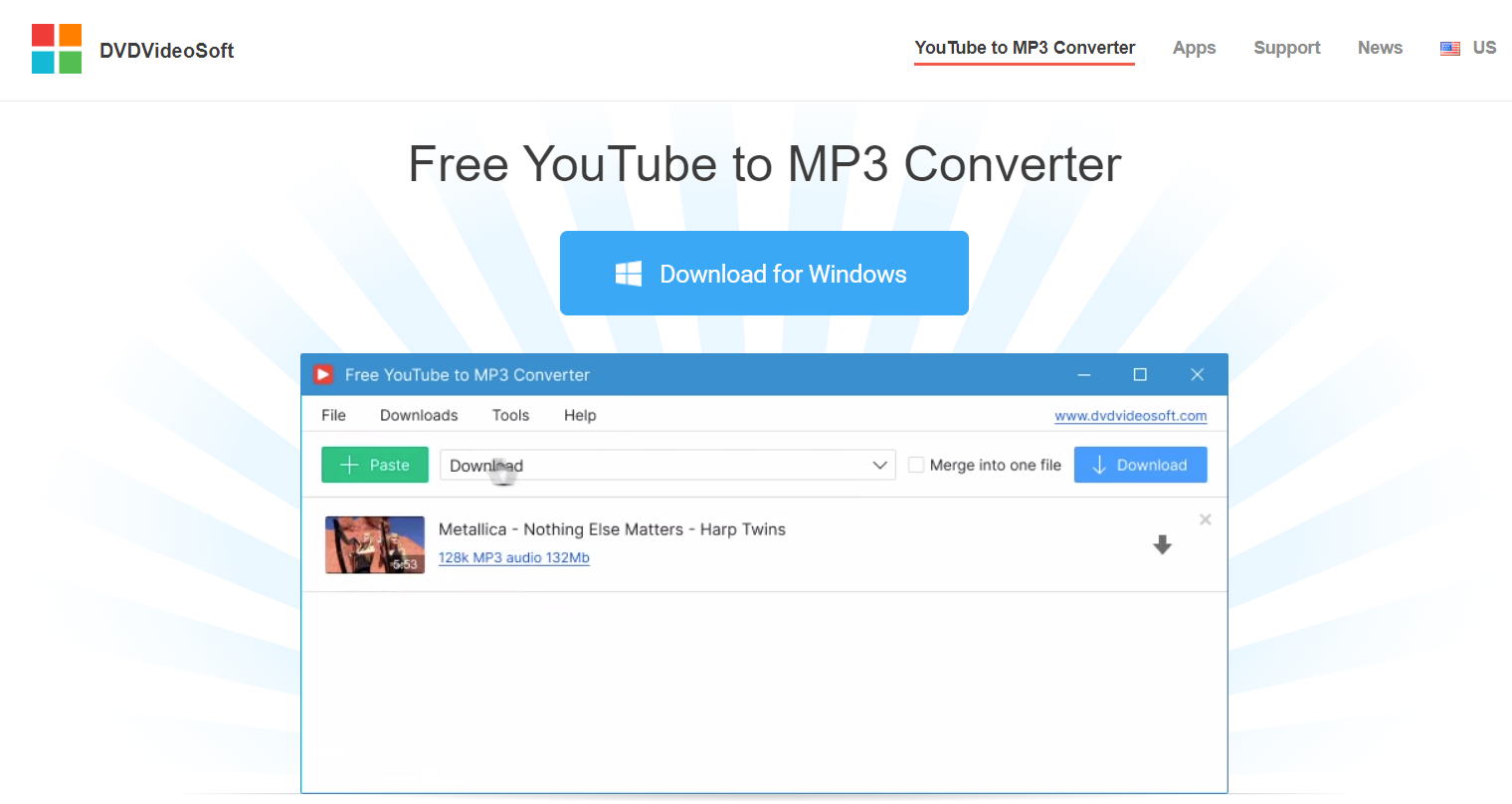 Free YouTube to MP3 Converter (by DVDVideoSoft)