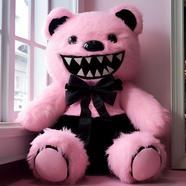 Pink Grinning Teddy Bear