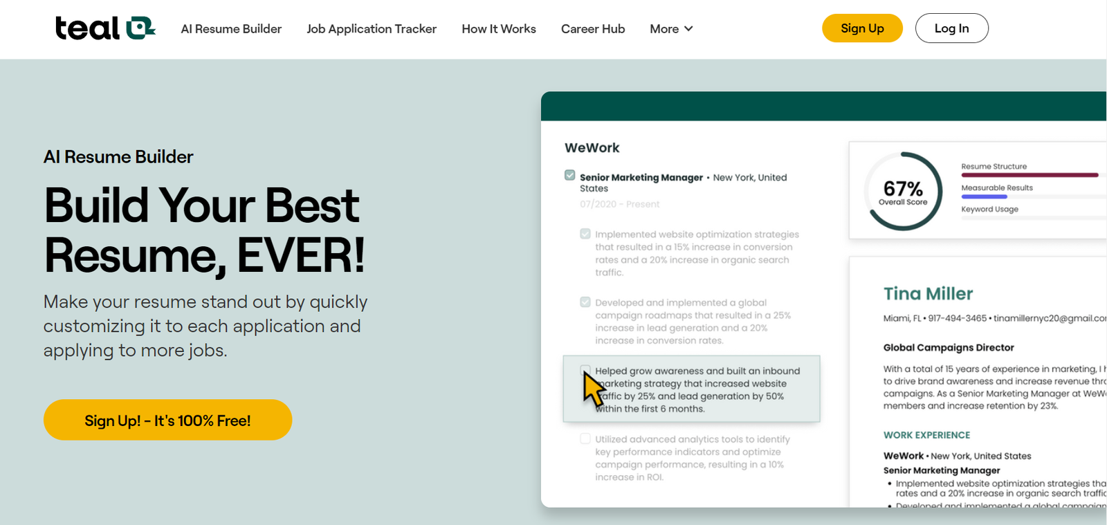 Resume Builder by TealHQ