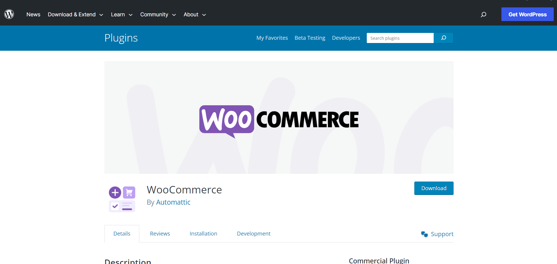 WooCommerce: Comprehensive e-commerce plugin