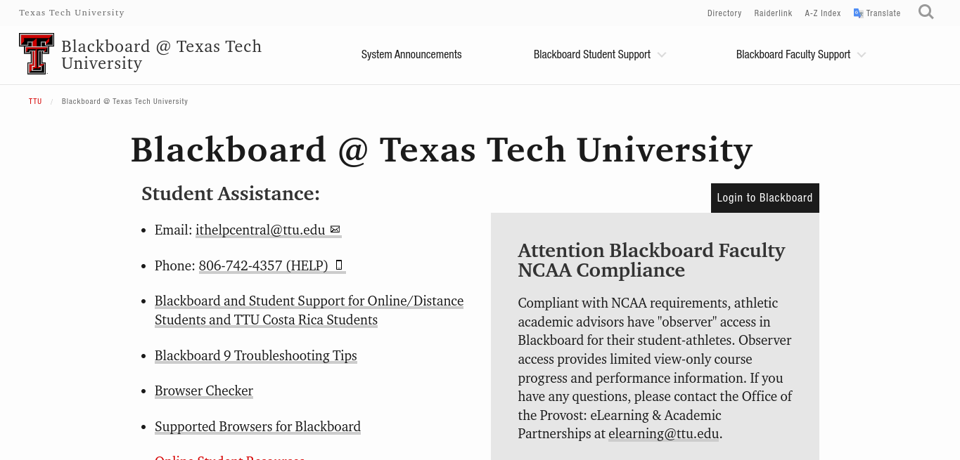 Everything To Know About  TTU Blackboard