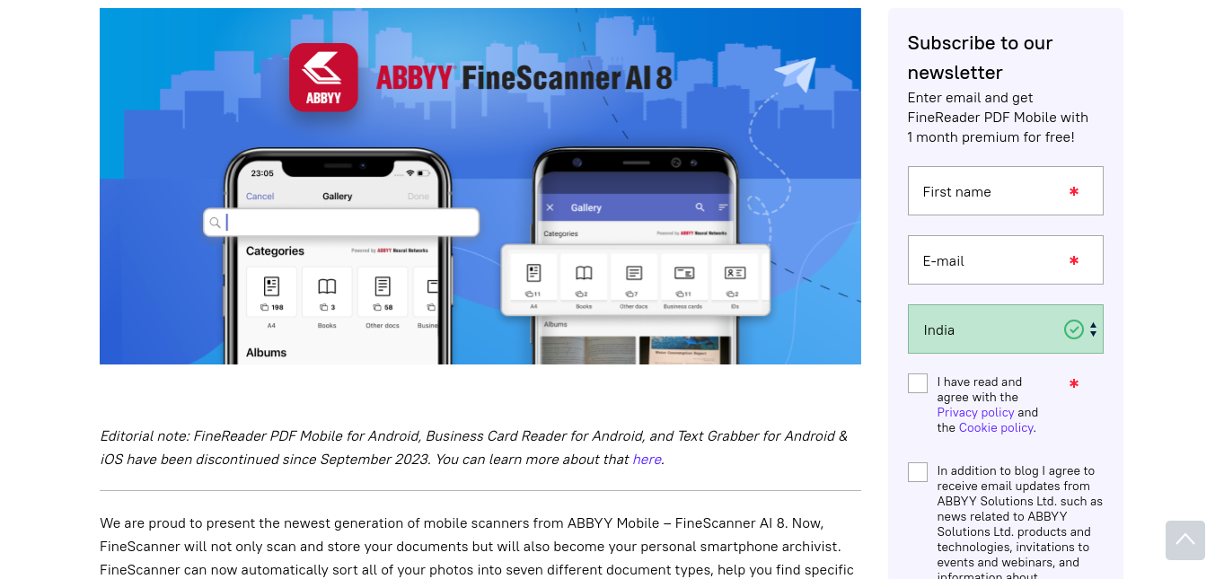 ABBYY FineScanner