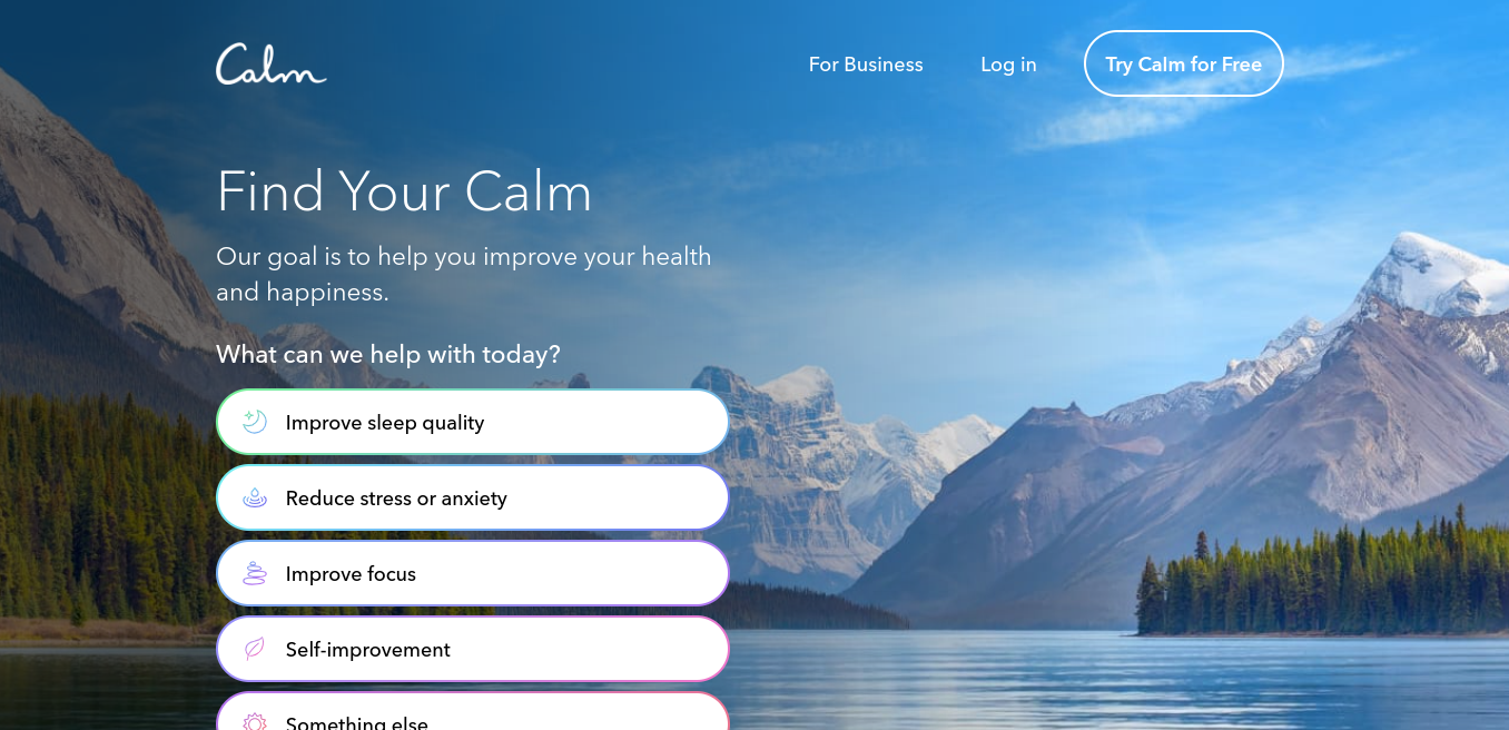 Calm is a meditation app