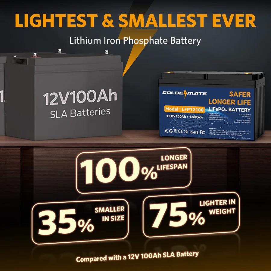 LiFePO4 Cells in Goldenmate 12V 100Ah Batteries--