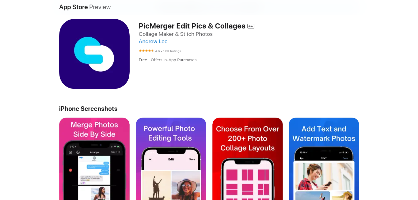 PicMerger Edit Photos & Collages—Editor's Pick