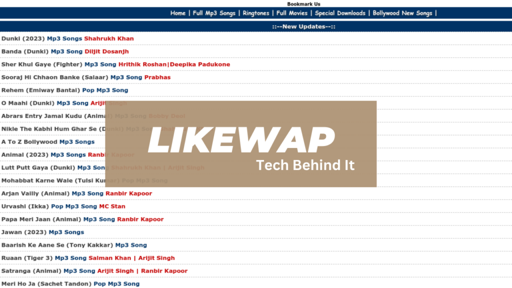 Likewap: A to Z Bollywood MP3 Songs Download