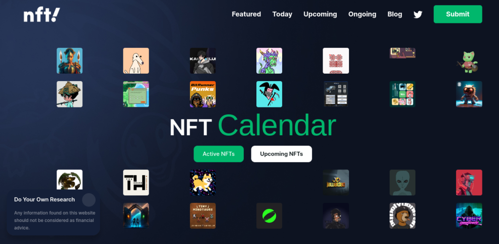 NFT Drops Radar: A Website Where The Artists Are