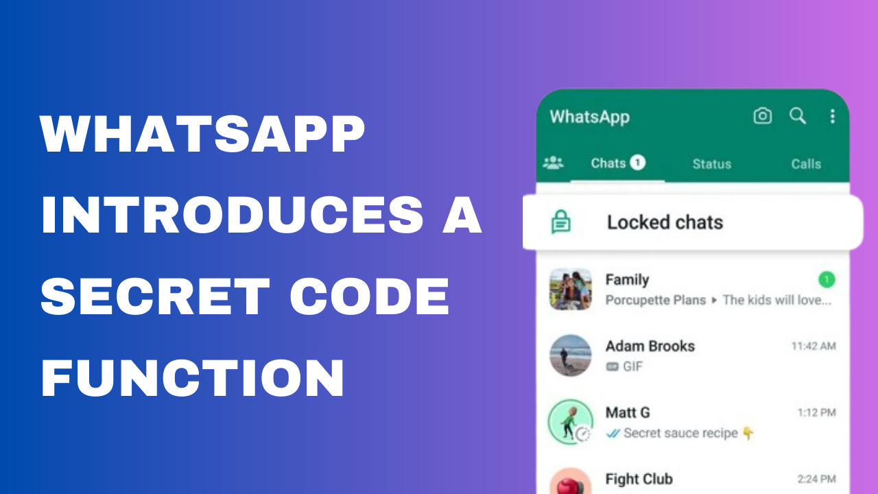 WhatsApp Introduces a Secret Code Function for Locked Chats on Android and iOS!