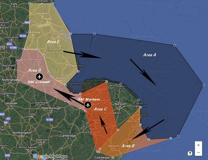 Coronation Flypast Route Map