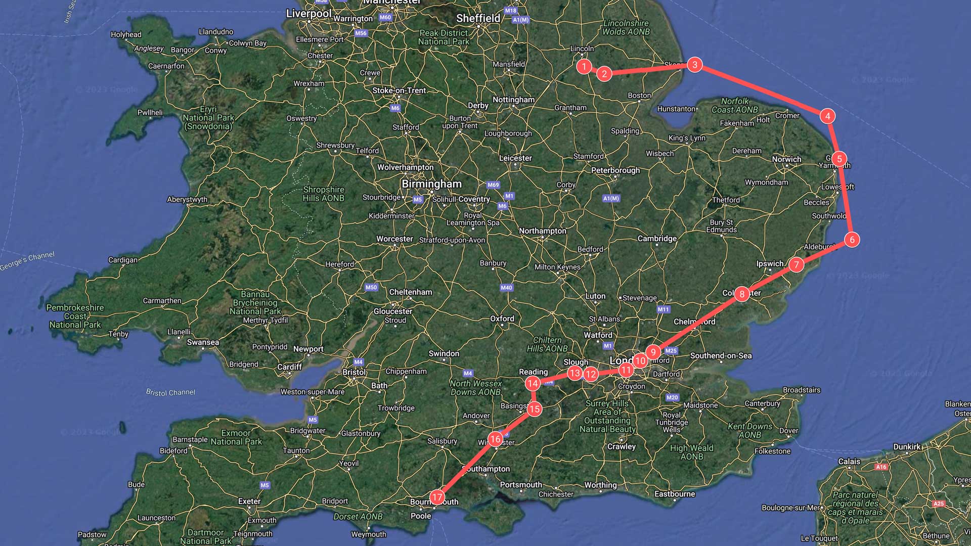 Coronation Flypast Route Map