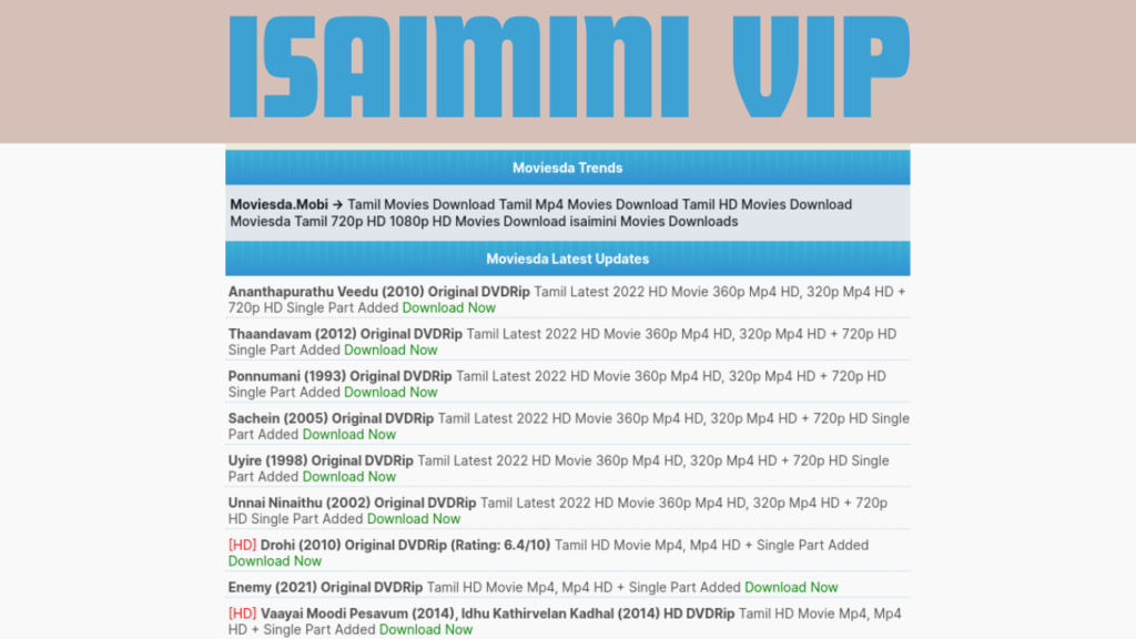 Isaimini VIP