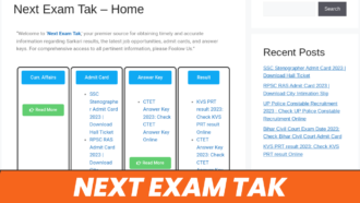 Next Exam Tak: Your Ultimate Government Job Preparation Guide