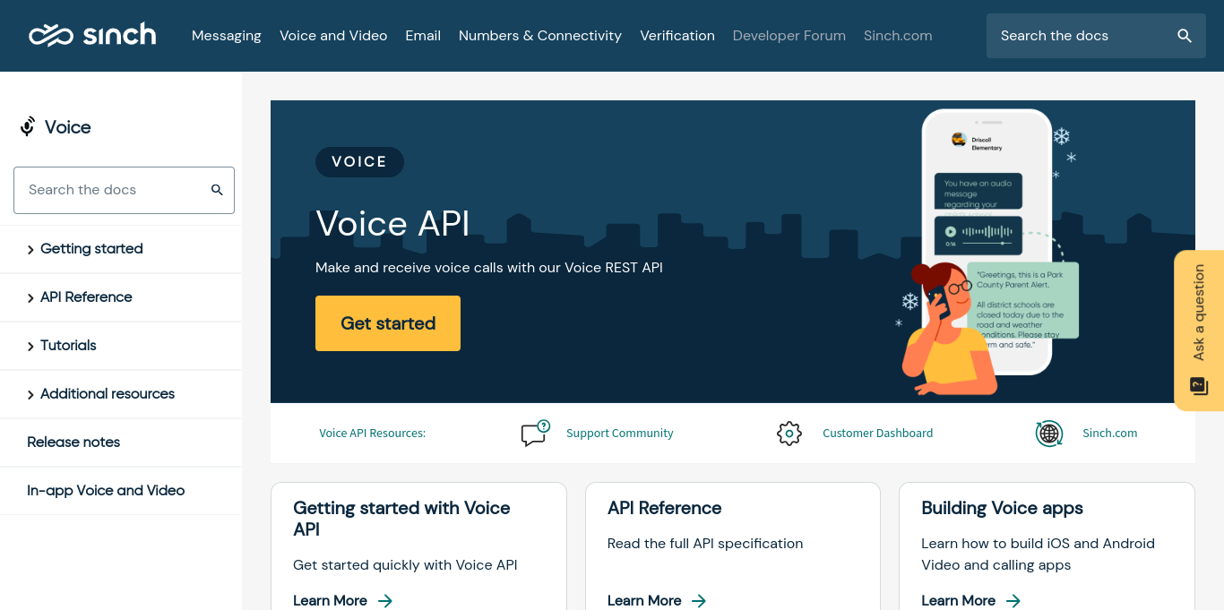 Sinch Voice API