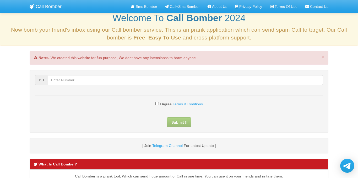 Fake Call Bomber