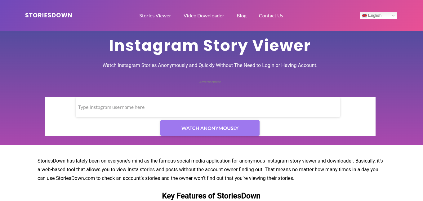 Storiesdown Instagram