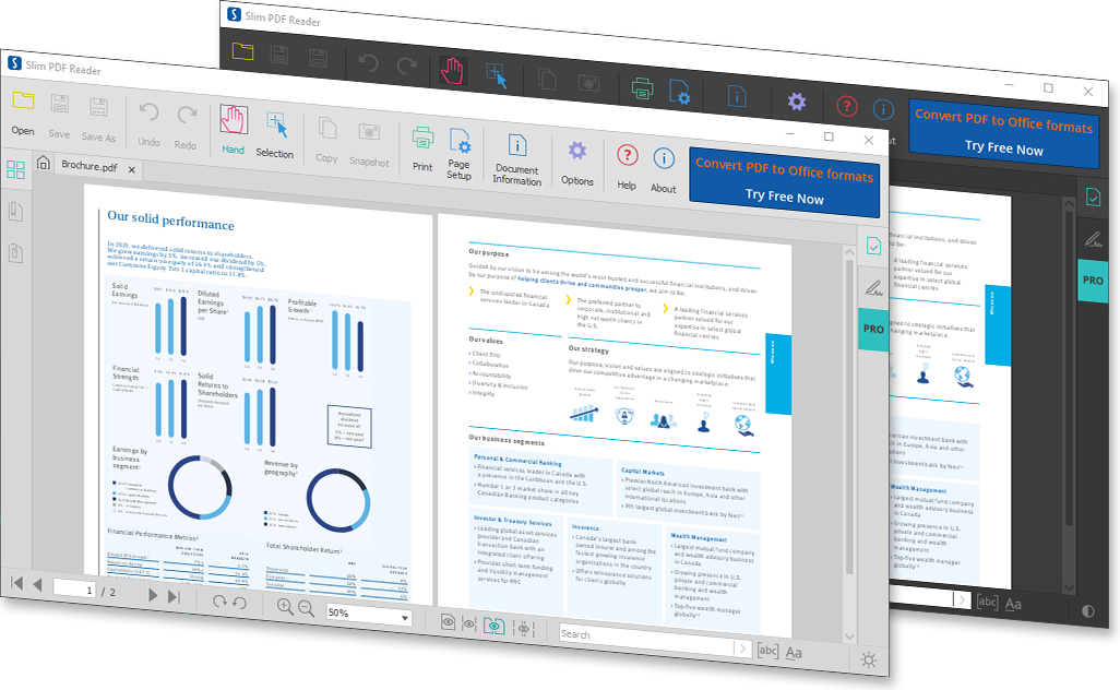 Slim PDF Reader