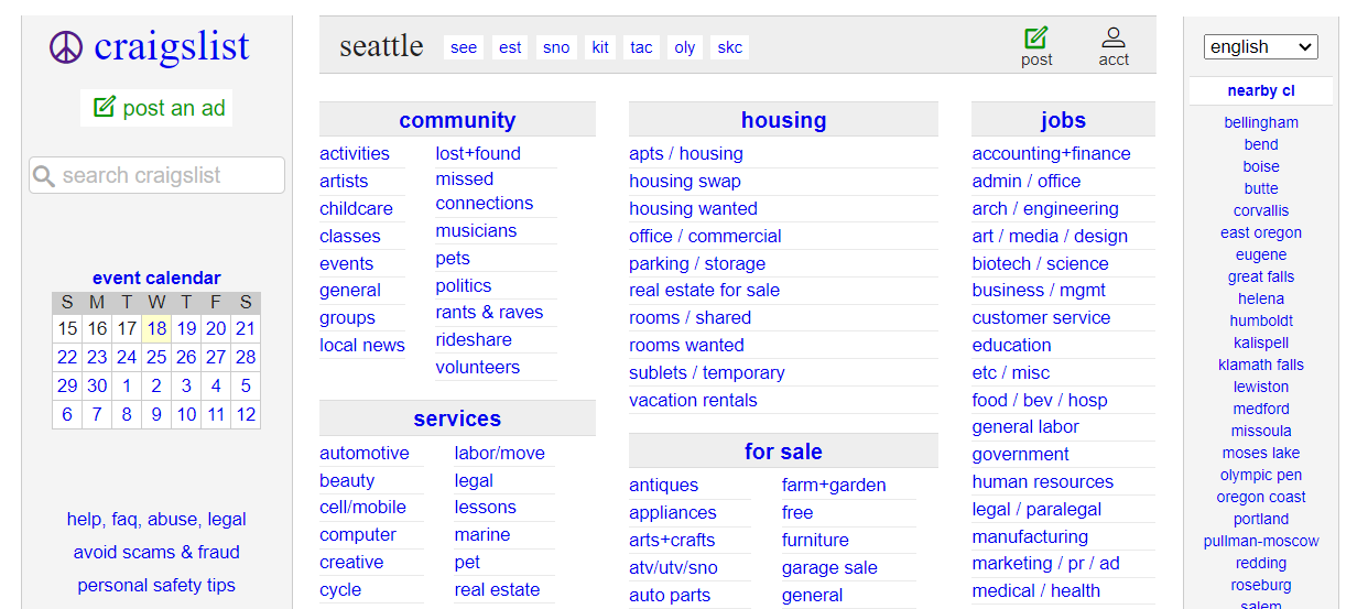 Craigslist Seattle: Your Ultimate Guide to Jobs, Housing, and More