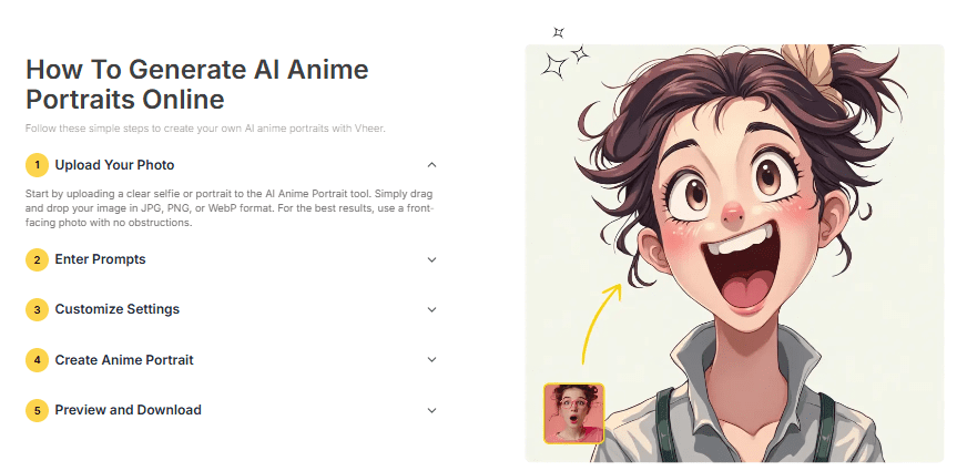 vheer anime character