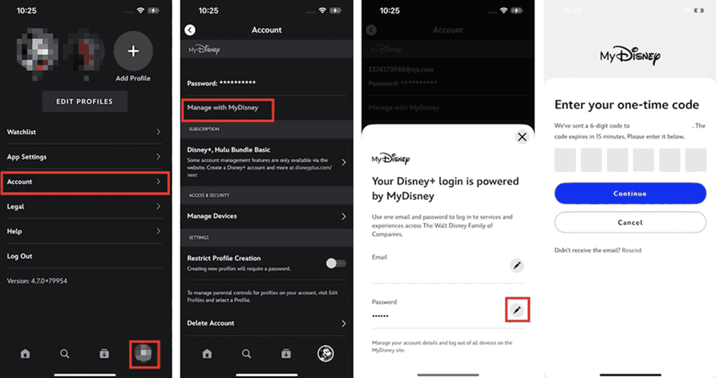 Change Disney Plus Password