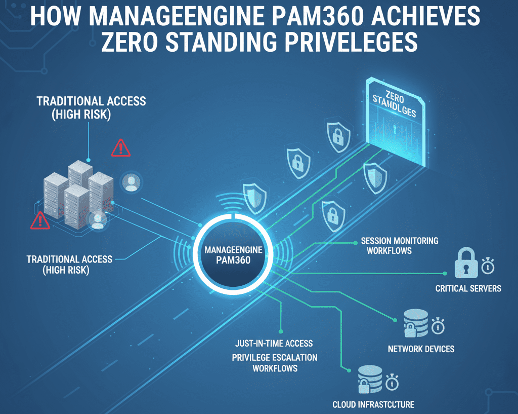 How Can Manageengine Pam360 Help Organizations Take The Path Towards Zero Standing Privileges?
