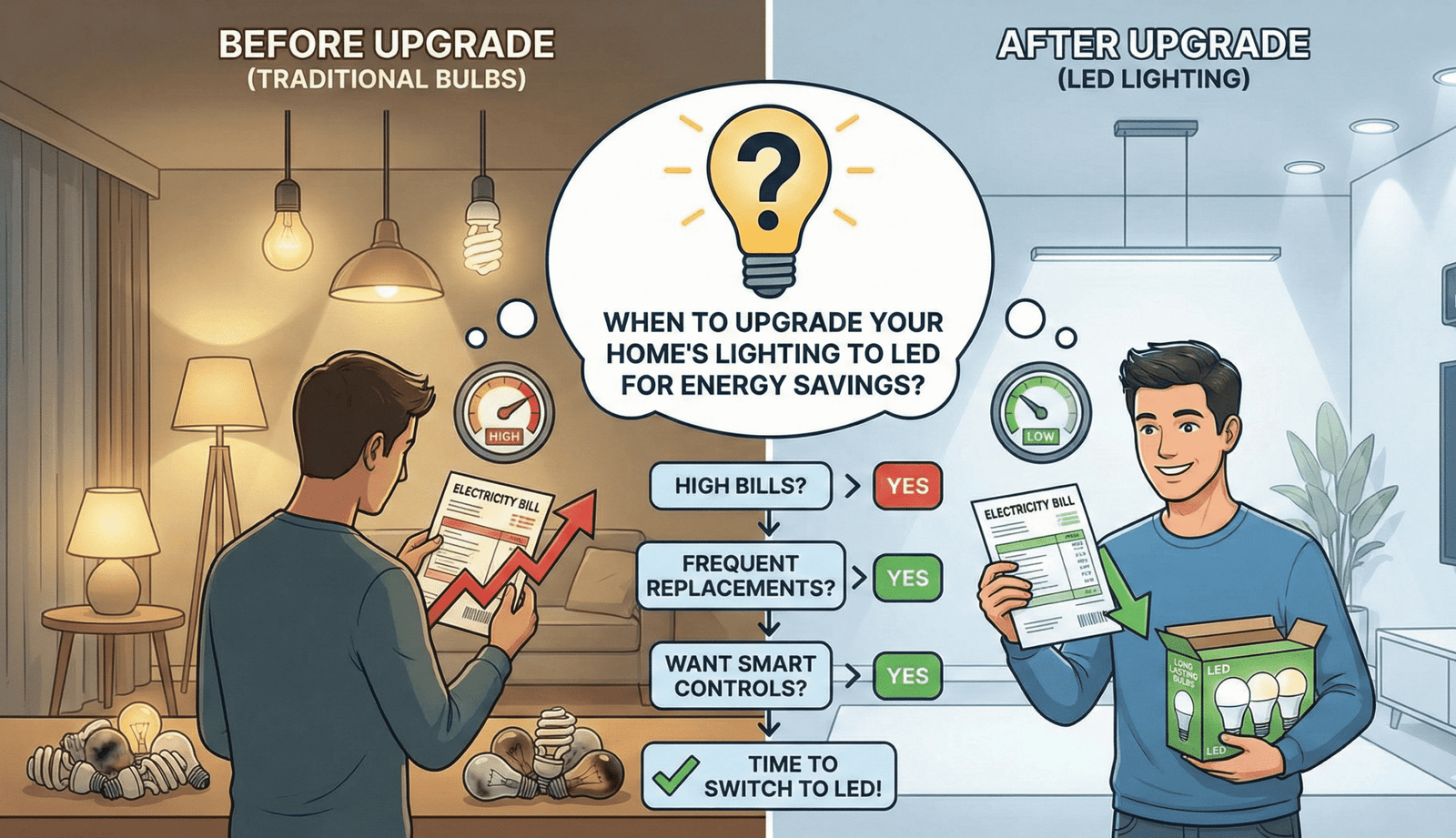 When to Upgrade Your Home’s Lighting to LED for Energy Savings?