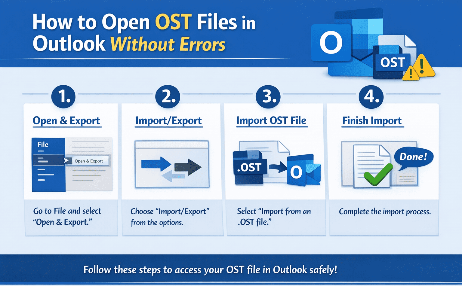 How to Open OST Files in Outlook Without Errors