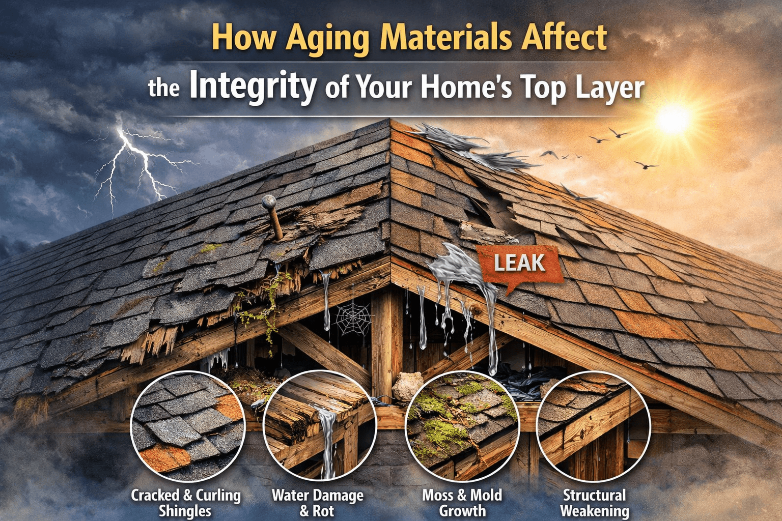 How Aging Materials Affect the Integrity of Your Home’s Top Layer