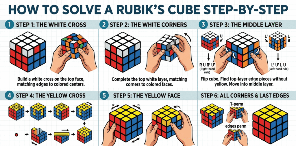 How to solve a Rubik’s cube step-by-step?