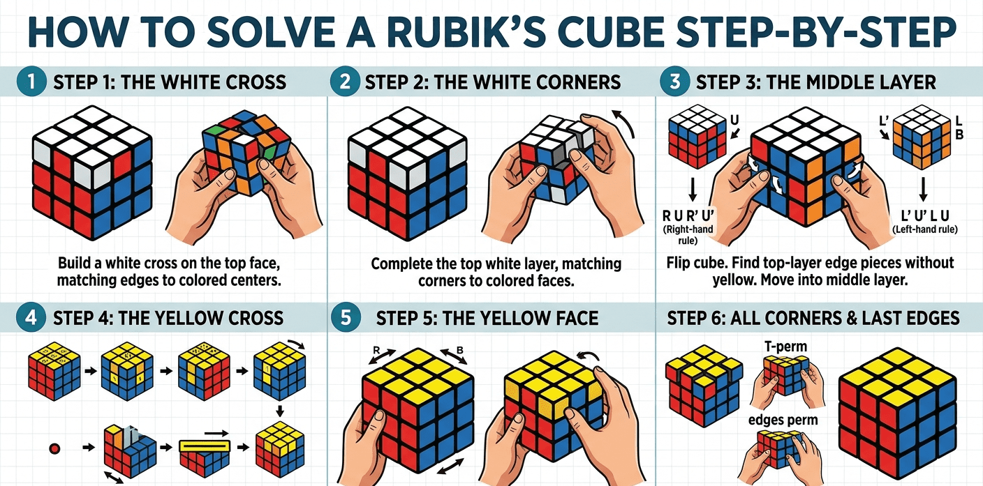 How to solve a Rubik’s cube step-by-step?