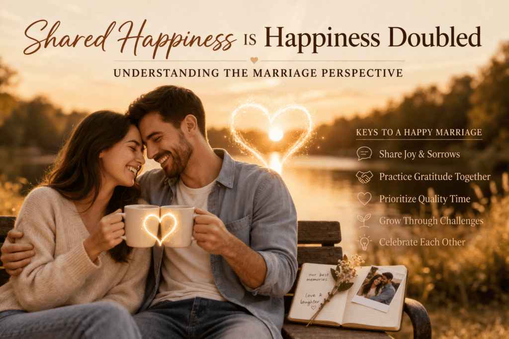 Shared Happiness Is Happiness Doubled: Understanding The Marriage Perspective