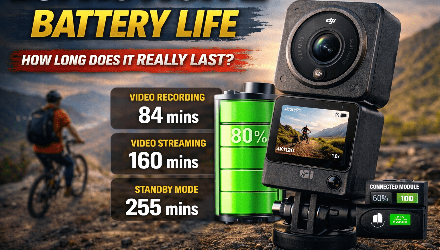 DJI Action2 Battery life