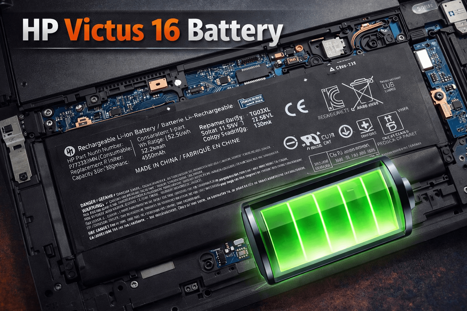 HP Victus 16 battery