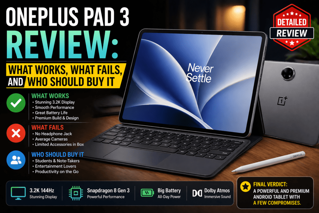 OnePlus Pad 3 Review: What Works, What Fails, and Who Should Buy It