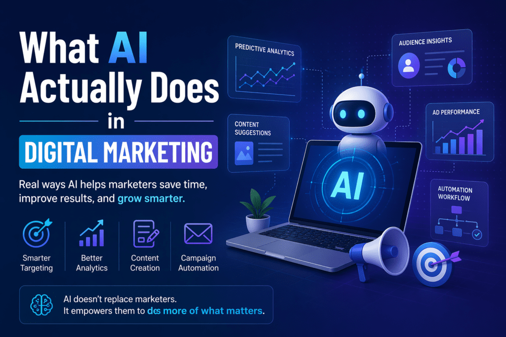 What AI Actually Does in Digital Marketing (And What It Still Can’t Replace)