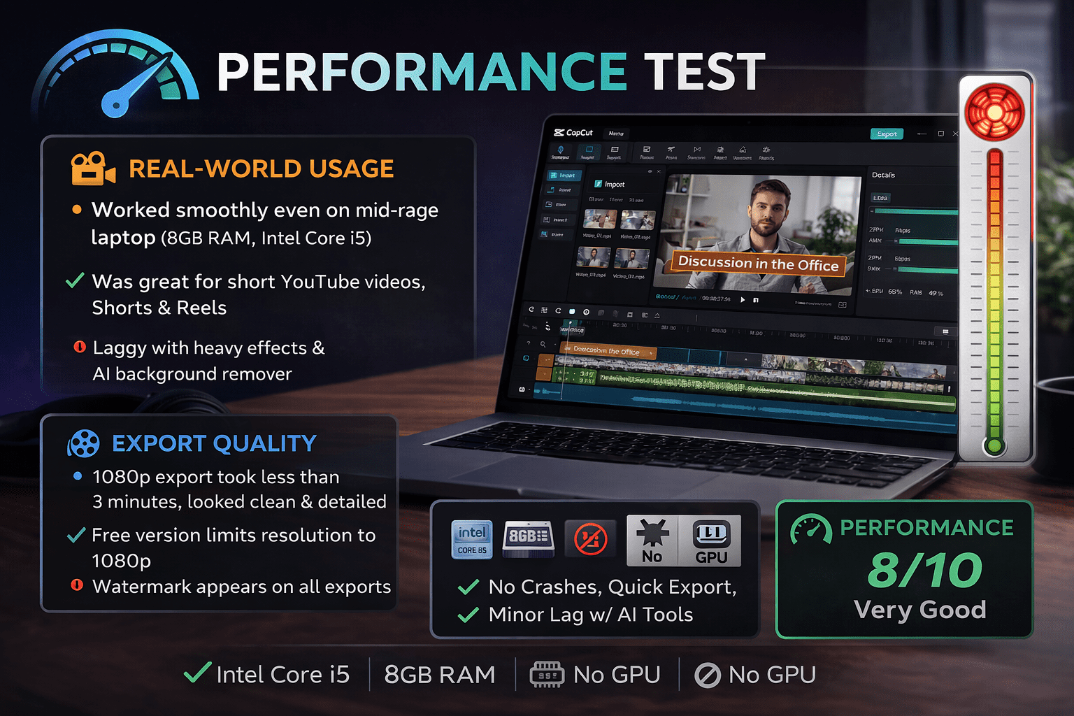 performance test of CapCut PC