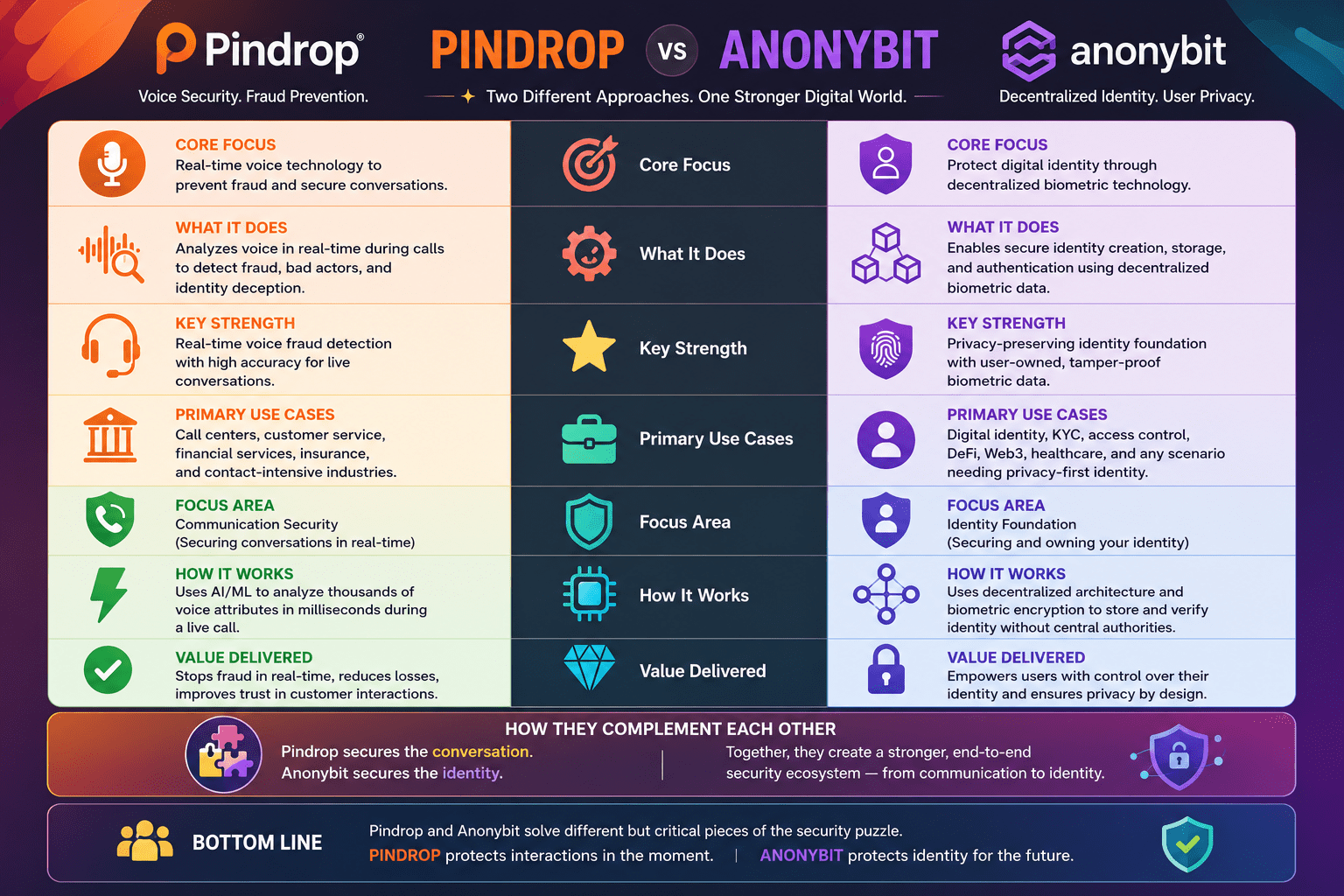 Comparison Between Pindrop and Anonybit